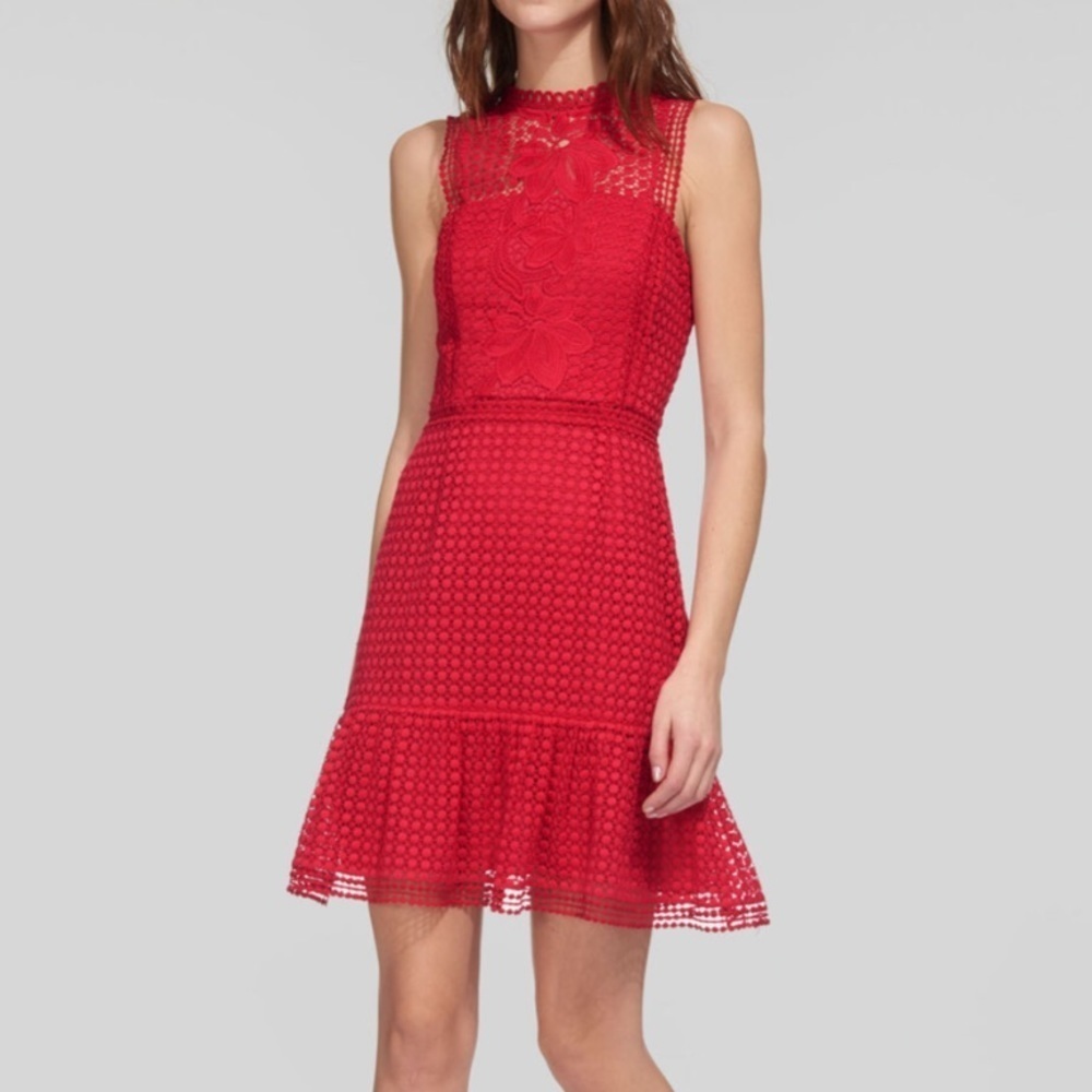 Whistles Uk Brushed Floral Silk Dress